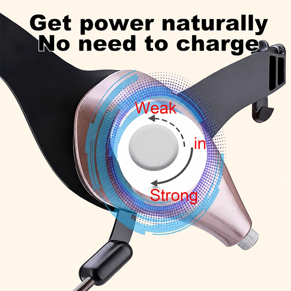 Close-up of the device adjustment mechanism